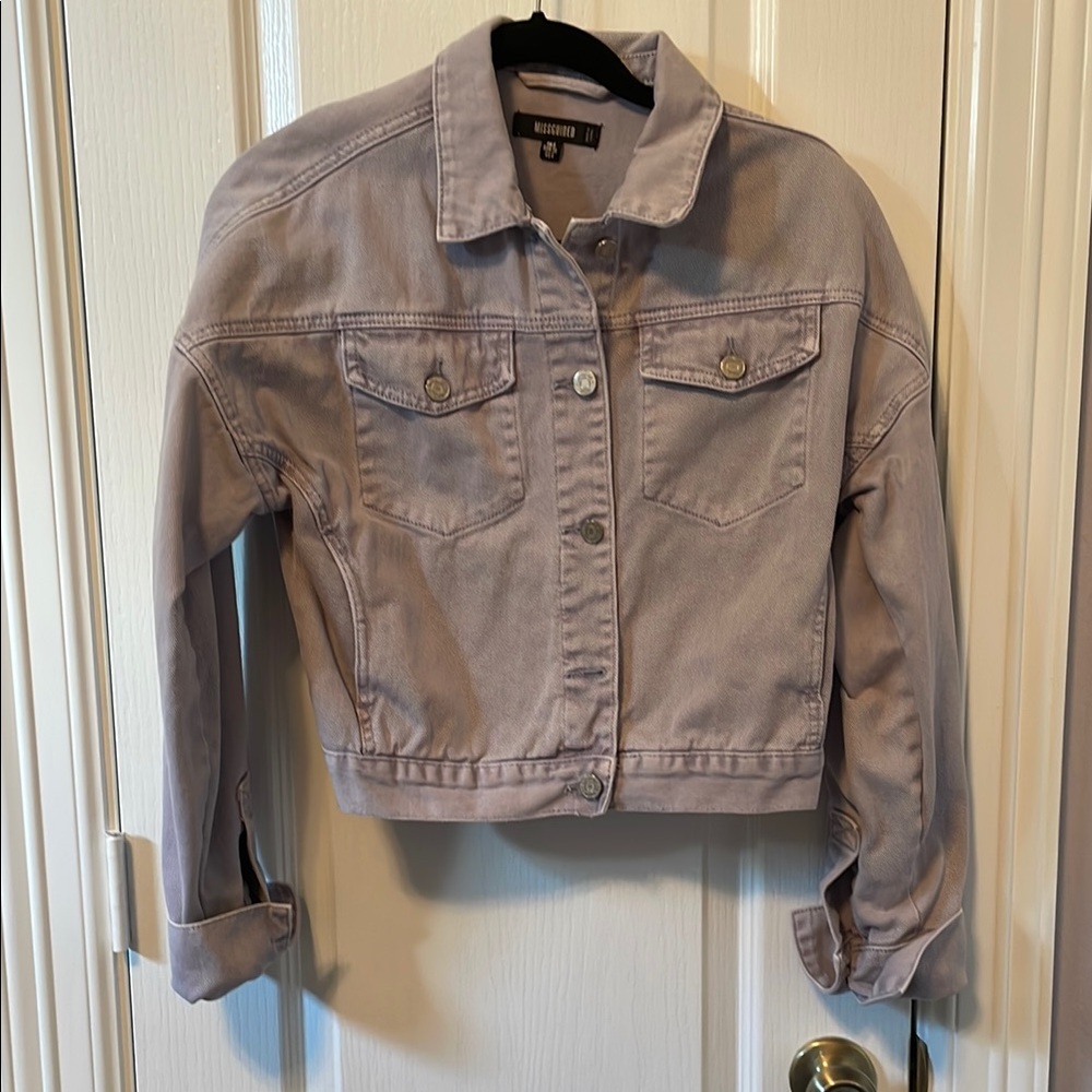 Wild Fable Purple Cropped Jean Jacket